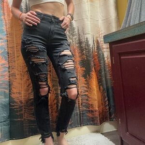BUY 2 GET 2🔥 American Eagle Black Distressed Jeans